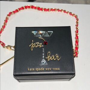 Kate Spade Black and Gold Jazz Bar Key Holder
